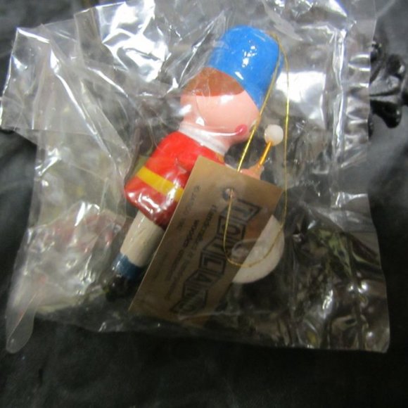 VINTAGE 1982 JASCO TOYLAND HANDCRAFTED & PAINTED WOODEN ORNAMENT DRUMMER - Picture 3 of 5